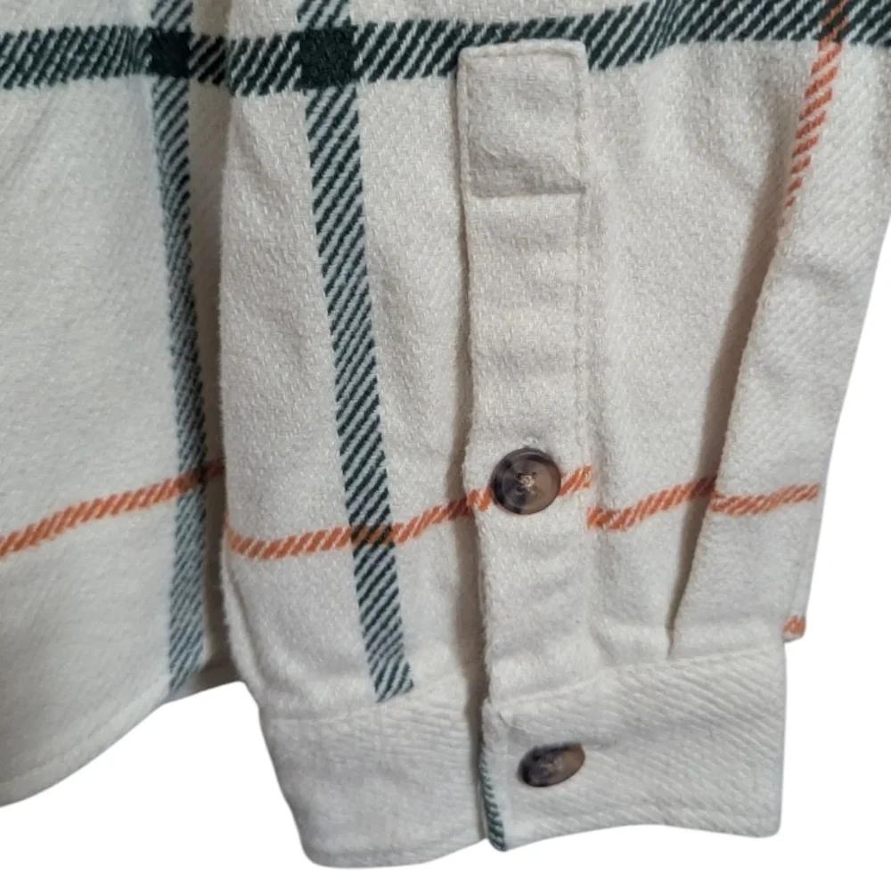 Goodfellow & Co Men's Plaid Jacket Shacket Sz XXL Cream Color M-010